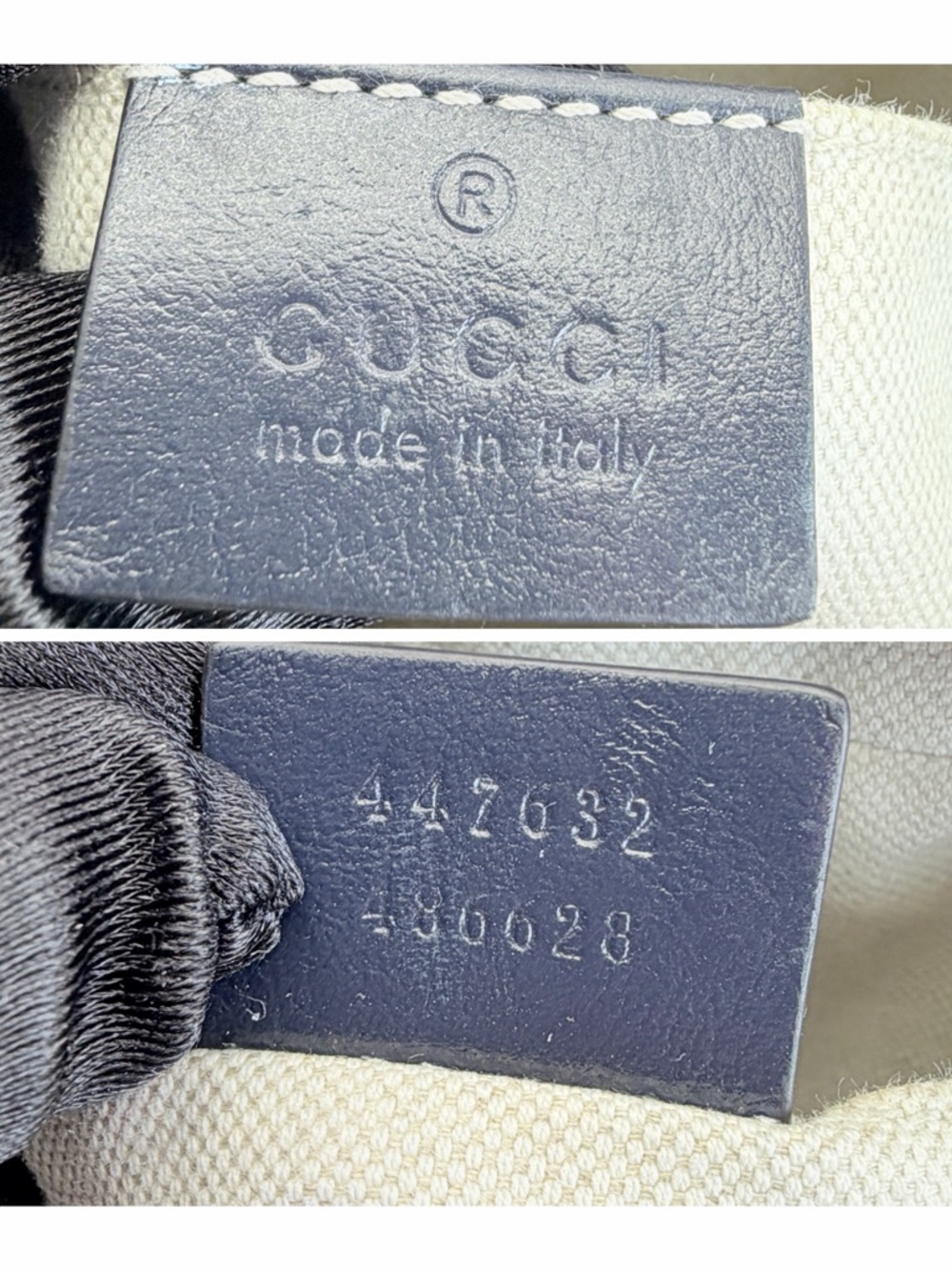 Gucci Blue GG Supreme Canvas Crossbody with Black Leather Trim - Picture 15 of 16